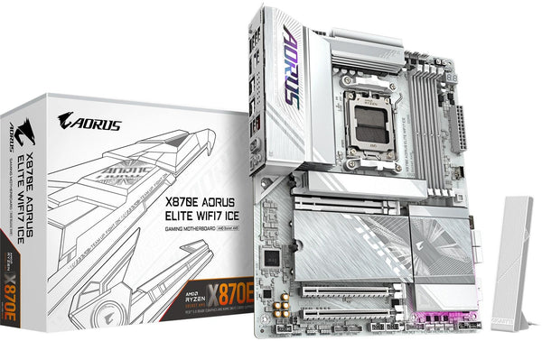 Gigabyte X870E A ELITE WF7 ICE, ATX AM5, AMD X870E, 4x DDR5, WIFI 7