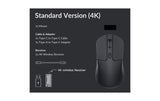 Keychron M3 Wireless Mouse Black No RGB Gaming, Black, 4000Hz, No RGB