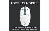 Logitech G203 Lightsync Gaming Mouse white USB