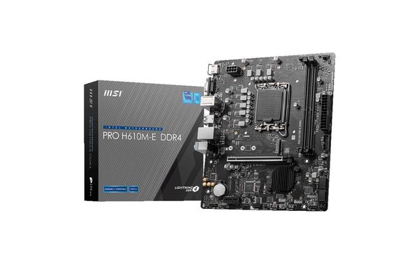 MSI PRO H610M-E DDR4, LGA1700, mATX Intel H610, 2x DDR4, PCI-E 4.0, HDMI, VGA