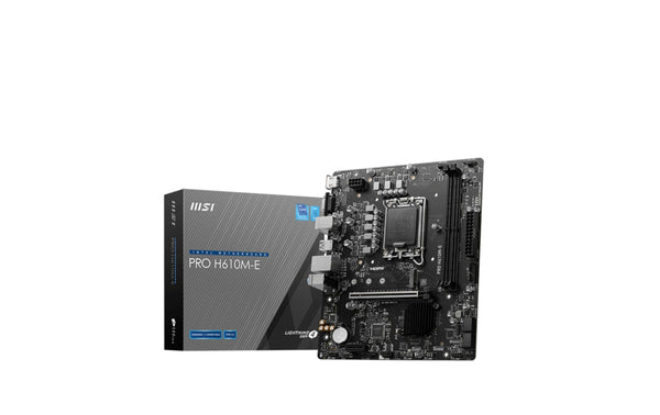 MSI PRO H610M-E, LGA1700, mATX Intel H610, 2x DDR5, PCIe 4.0, HDMI, VGA