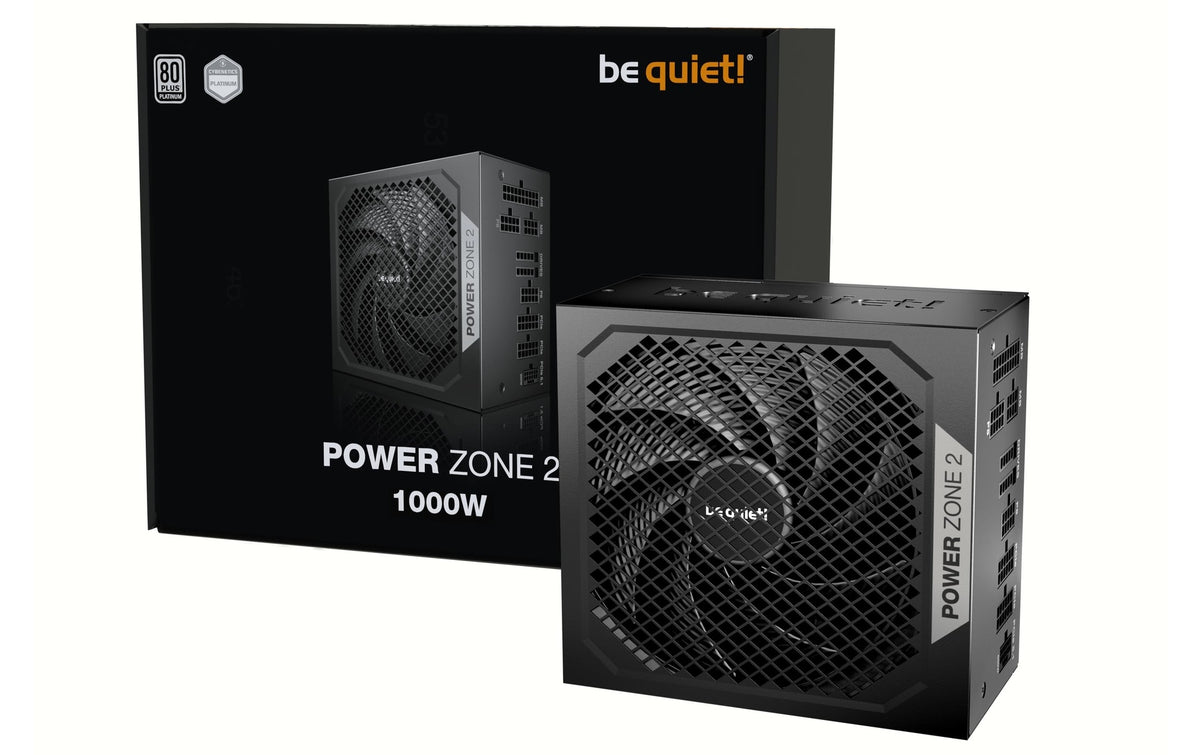 Netzteil be quiet! Power Zone 2, 1000W 80+ Plat, 140mm Lüfter, ATX 3.1, 7xSATA
