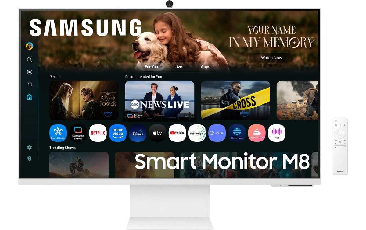 Samsung LS32FM801UUXEN, 32, white 3840x2160, SMART, AI, CAM, USB-C 65W
