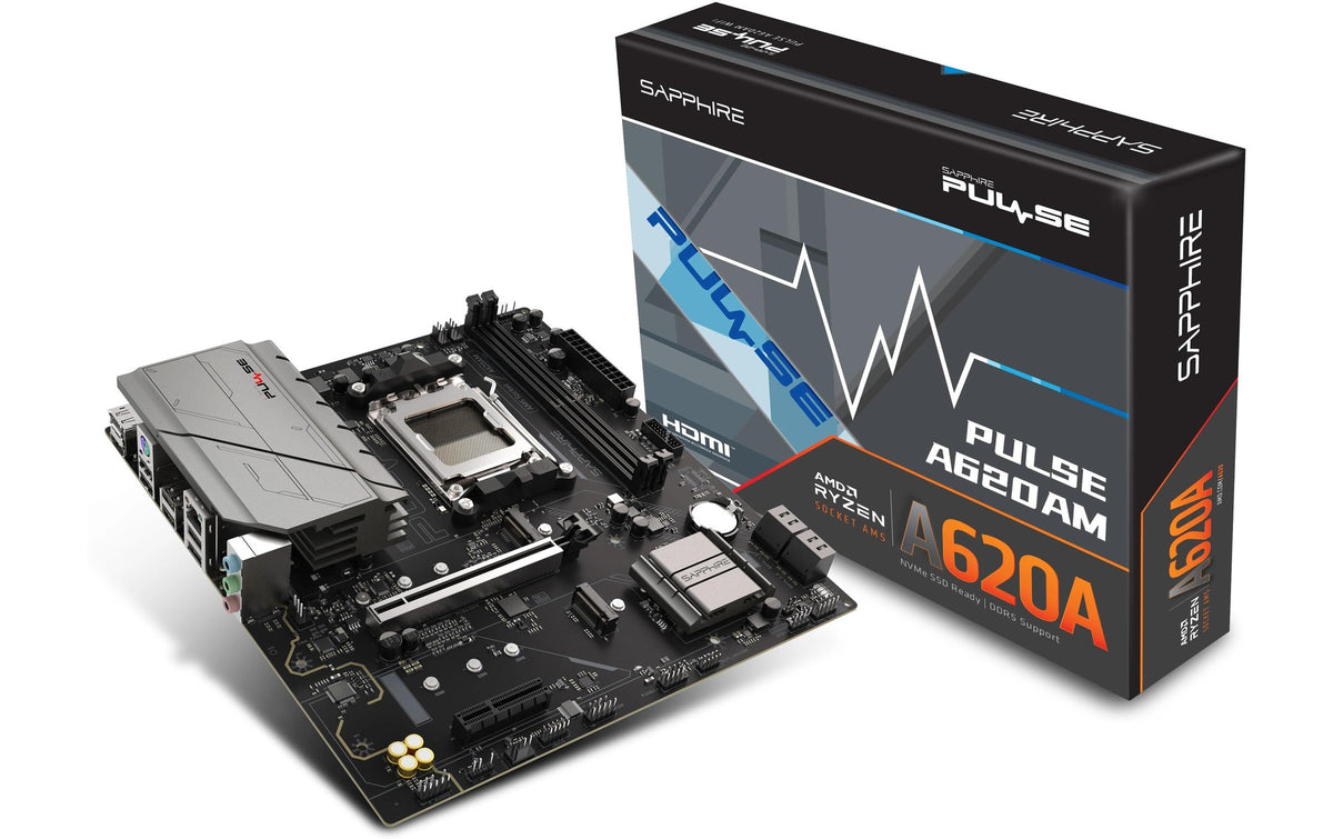 Sapphire PULSE A620AM, mATX, AM5 AMD A620A, 2x DDR5, PCIe 4.0, 1G