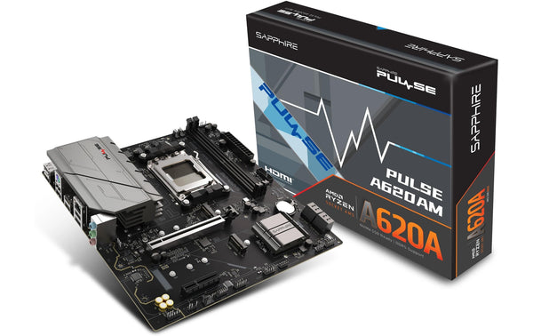 Sapphire PULSE A620AM, mATX, AM5 AMD A620A, 2x DDR5, PCIe 4.0, 1G