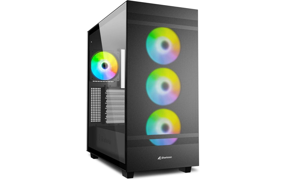 Sharkoon C50 BLACK RGB ATX, 2x U3, 1x Type-C, 4x 120 ARGB PWM