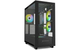 Sharkoon Rebel C60 Black RGB ATX, 2x U3, 1x Type-C, TG, 4x 120 ARGB PWM