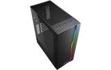 Sharkoon RGB Slider Black ATX, 1x U2, 2x U3, Tempered Glass, 1x 120