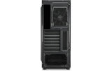 Sharkoon RGB Slider Black ATX, 1x U2, 2x U3, Tempered Glass, 1x 120