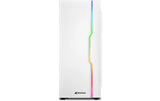 Sharkoon RGB Slider White ATX, 1x U2, 2x U3, Tempered Glass, 1x 120