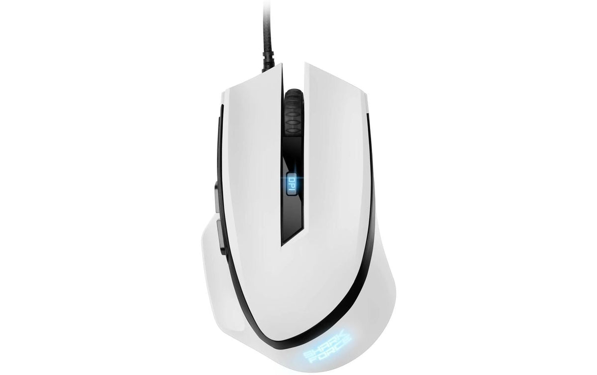 Sharkoon SHARK Force II, optisch, white 6 Tasten, USB Kabel, 4200dpi