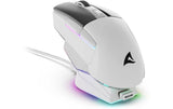 Sharkoon SKILLER SGM50W, optisch, white 6 Tasten, USB Kabel, Empfänger, 6400dpi