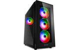Sharkoon TG5 Pro RGB ATX, 2x U2, 2x U3, TG, 4x 120 ARGB Ring Fan