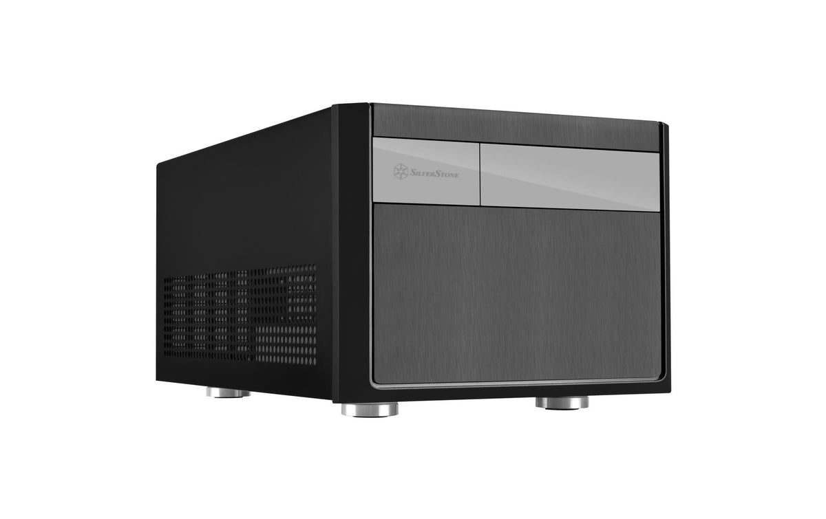 SilverStone Desktop SST-SG11B Stahl-Gehäuse schwarz, 270x212x393mm(BxHxT)