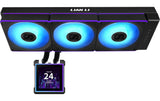 Wasserkühler Lian Li Hydrosh. 2 LCD-S 360CL AMD und Intel, Schwarz, 360mm
